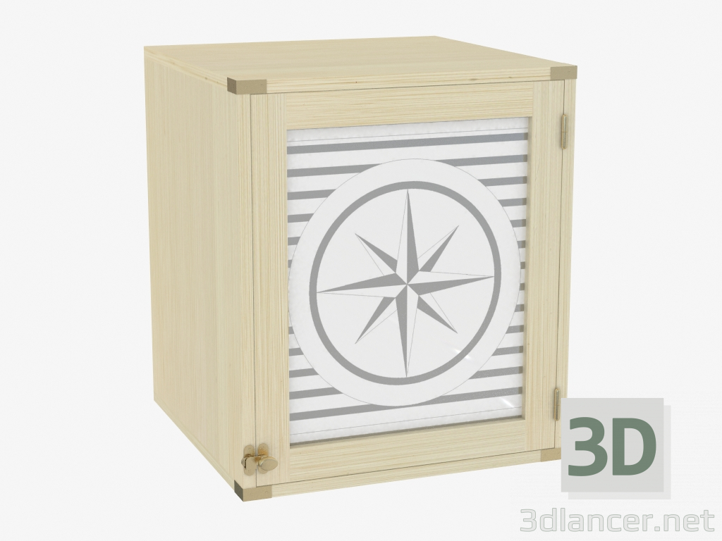 3d model Gabinete con una puerta de vidrio - vista previa