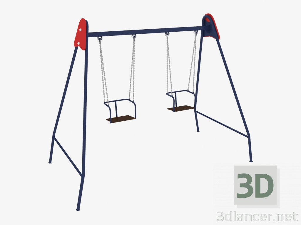 3D modeli Salıncak oyun alanı (6414) - önizleme