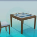 3d model Conjunto mesa y silla - vista previa