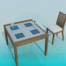 3d model Conjunto mesa y silla - vista previa