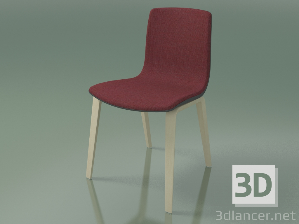 3d model Chair 3966 (4 wooden legs, polypropylene, upholstery, white birch) - preview