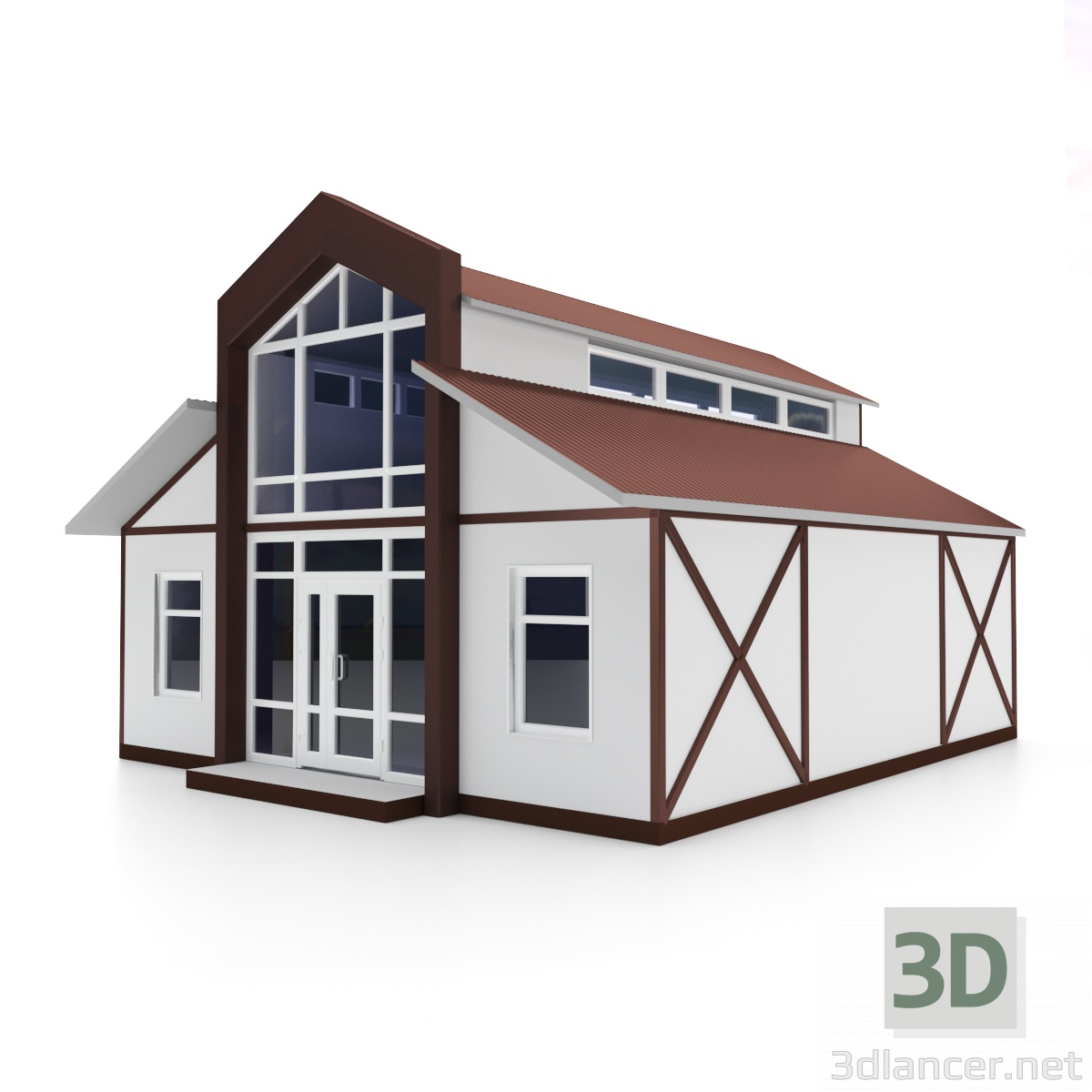 modello 3D di mini market 8X9 comprare - rendering