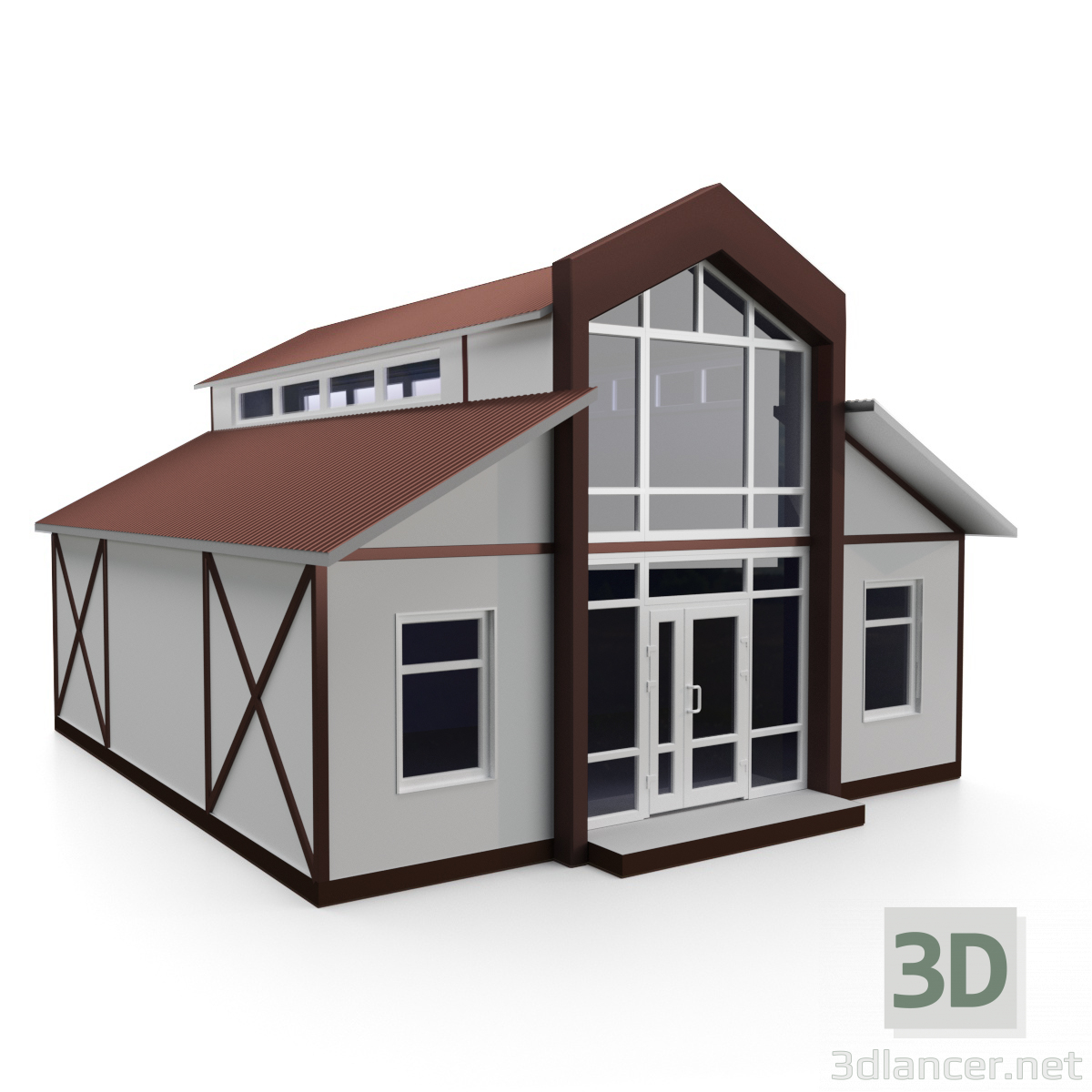 modello 3D di mini market 8X9 comprare - rendering