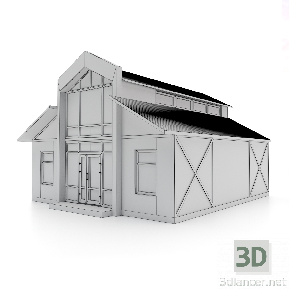 modello 3D di mini market 8X9 comprare - rendering