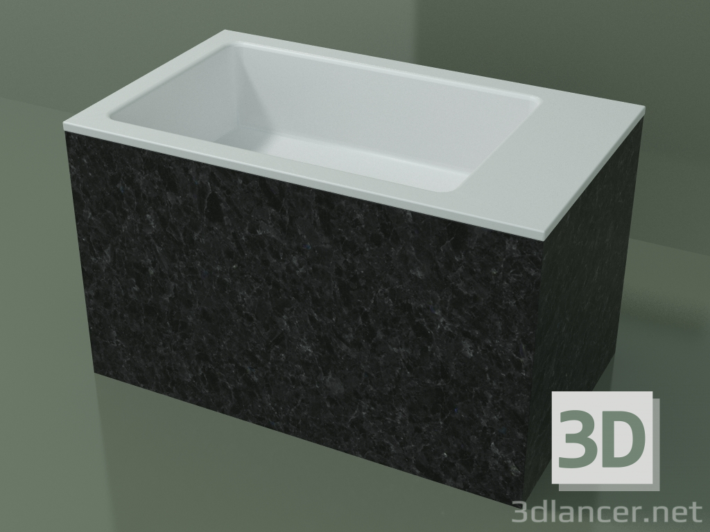 3d model Lavabo sobre encimera (01R132102, Nero Assoluto M03, L 60, P 36, H 36 cm) - vista previa