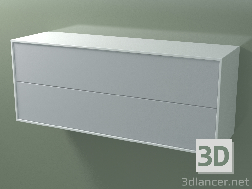 3D modeli Çift kutu (8AUECA01, Glacier White C01, HPL P03, L 120, P 36, H 48 cm) - önizleme