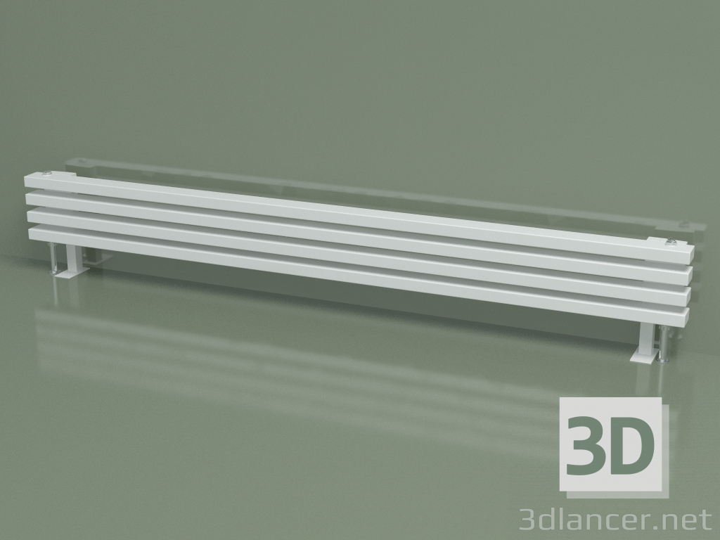 3D Modell Horizontalstrahler RETTA (4 Abschnitte 1800 mm 60x30, weiß glänzend) - Vorschau