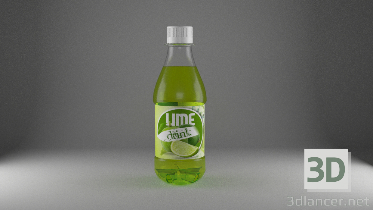 3d Small Soft Drink Bottle model buy - render