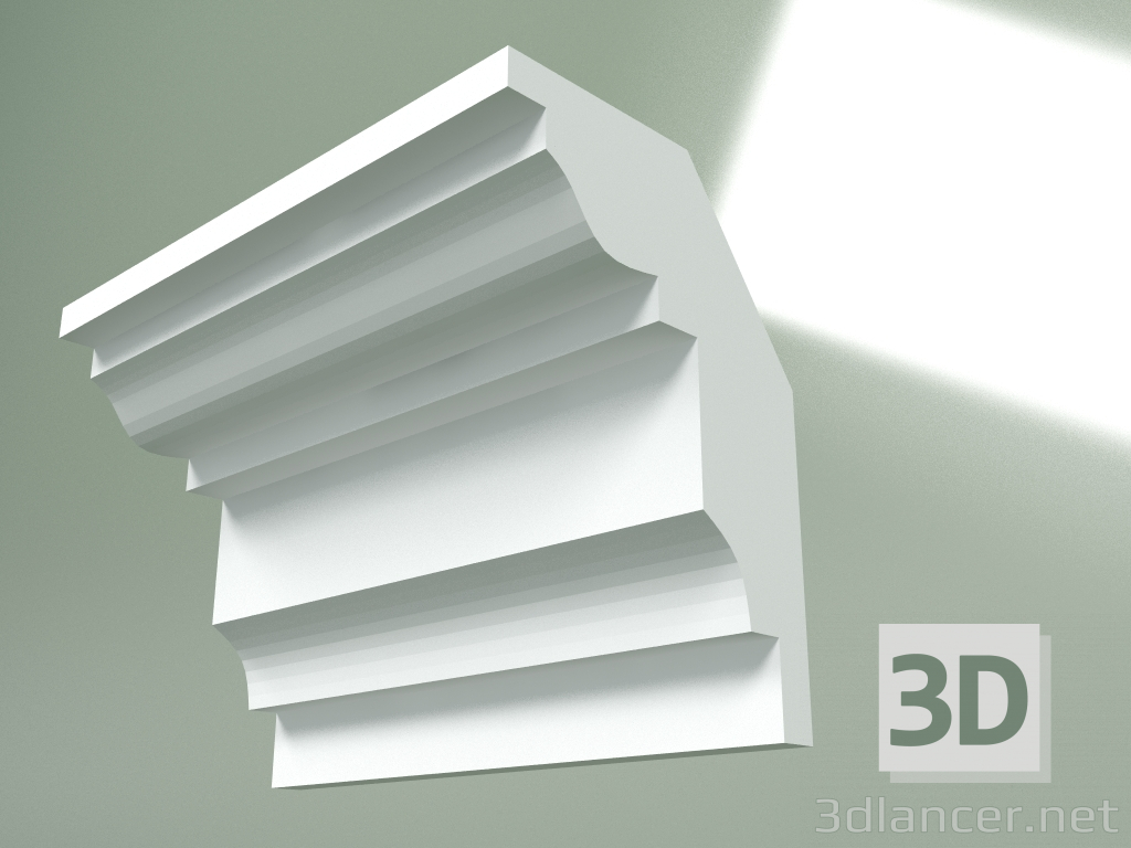 modello 3D Cornicione in gesso (zoccolo a soffitto) KT337 - anteprima