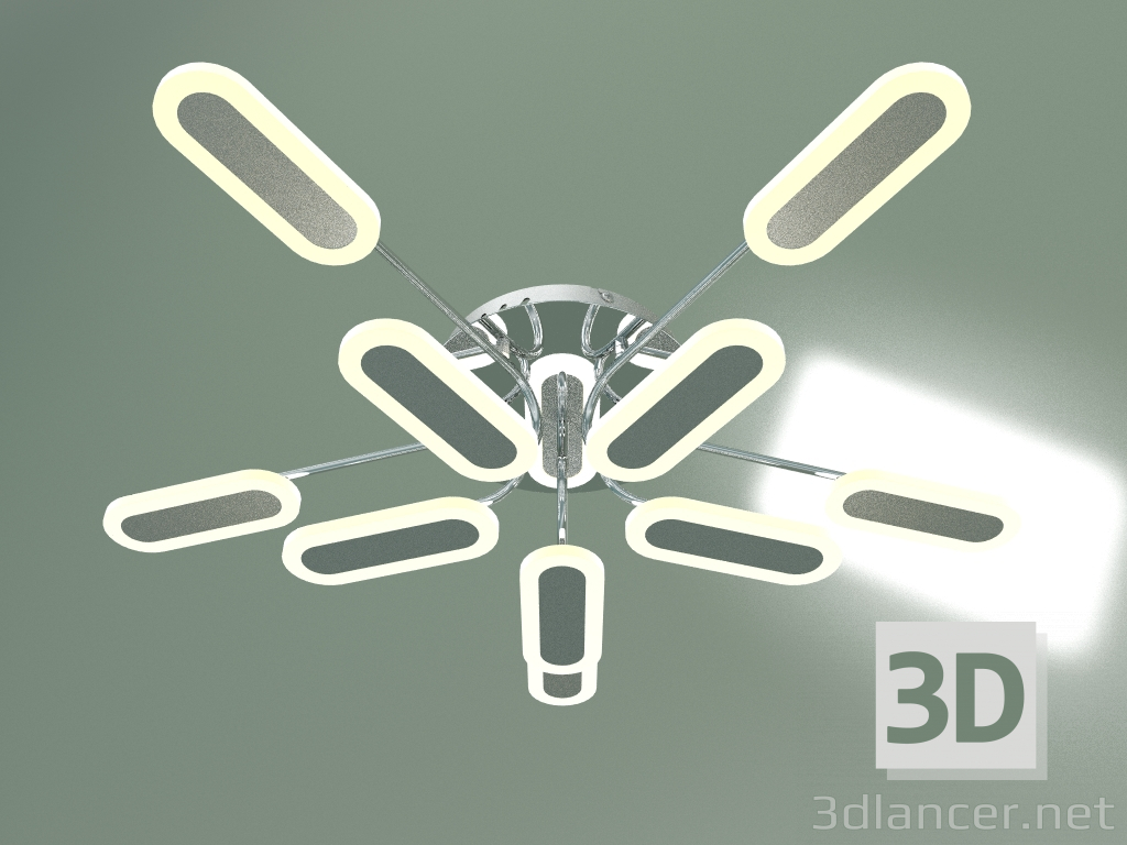 modello 3D Lampada da soffitto a LED 90148-10 (cromo) - anteprima