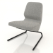 3d model Armchair on cantilever legs D25 mm - preview