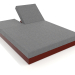 3d model Bed with back 140 (Wine red) - preview