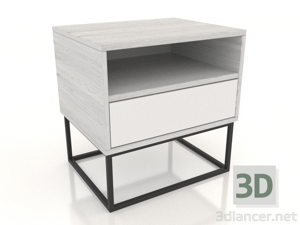 modello 3D Comodino 500 mm (bianco RAL 9010) - anteprima