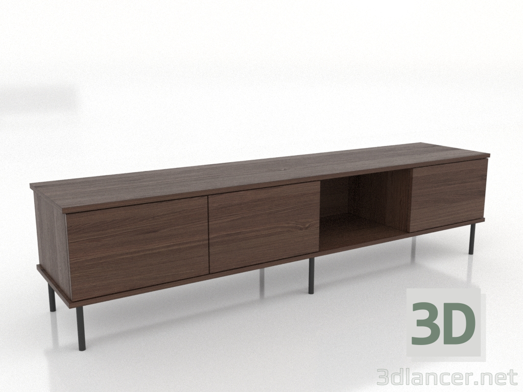 Modelo 3d Móvel de TV OPEN 1800 mm (nogueira escura) - preview Modelo 3d Móvel de TV OPEN 1800 mm (nogueira escura) - preview