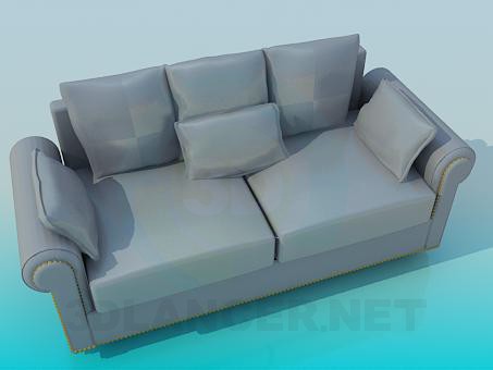 3d model Sofá con almohadas - vista previa