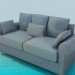 3d model Sofa with pillows - preview