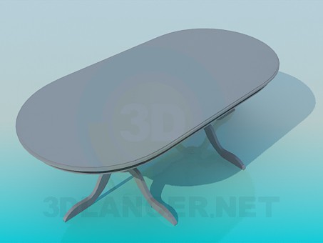 3d model Oval dining table - preview