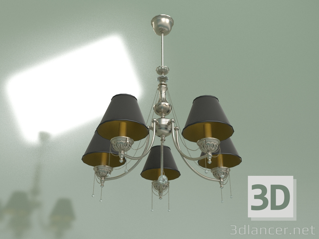 modello 3D Lampadario Lugano LUG-ZW-5- (NA) - anteprima