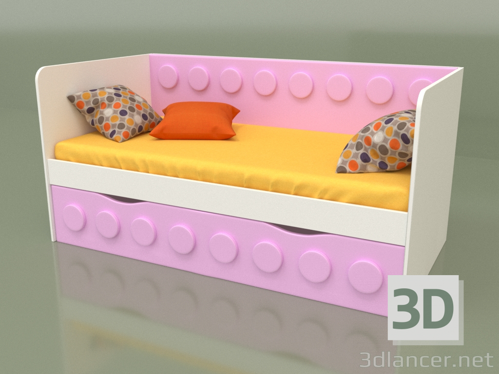 3d model Sofá cama para niños con 1 cajón (Iris) - vista previa