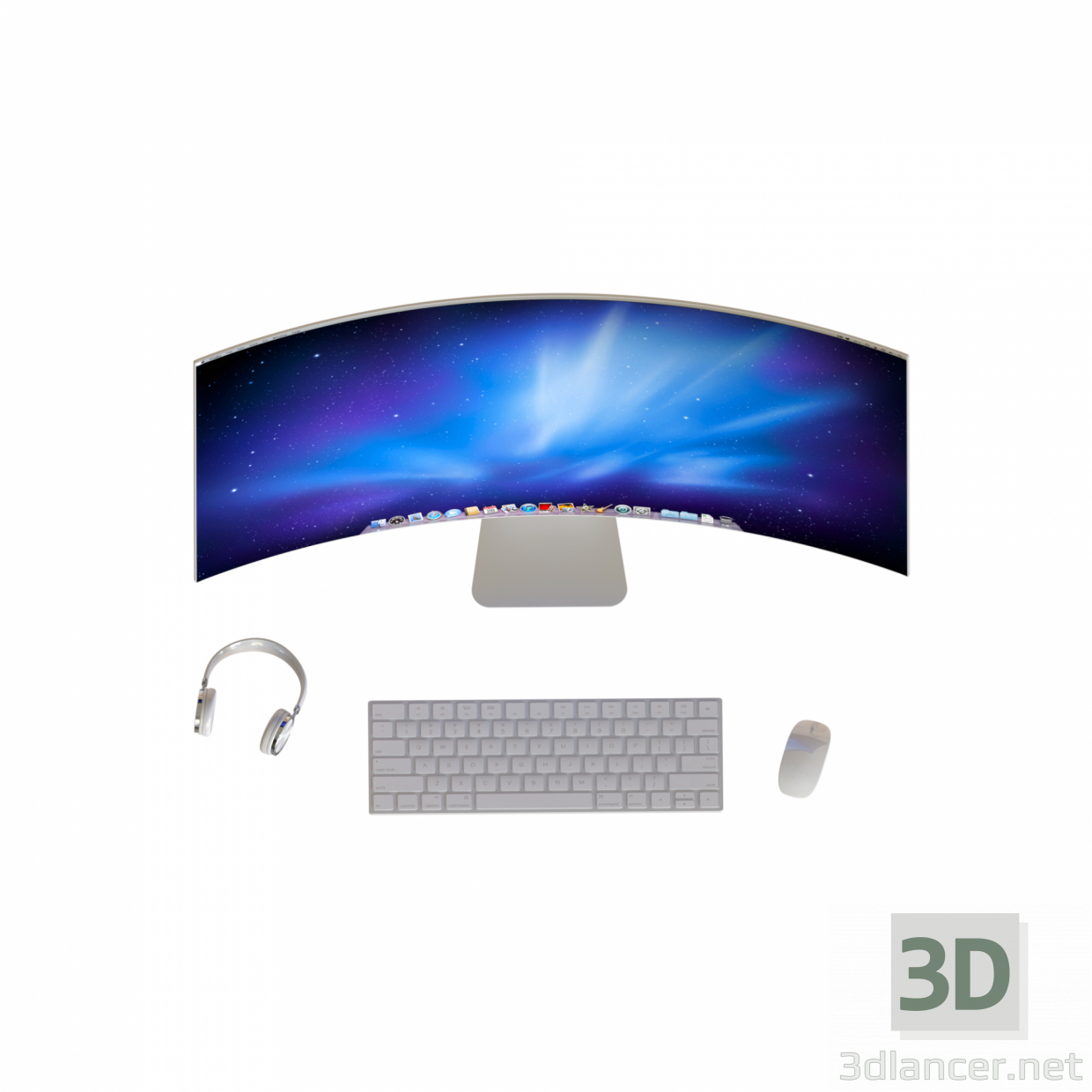 modello 3D di Un computer comprare - rendering