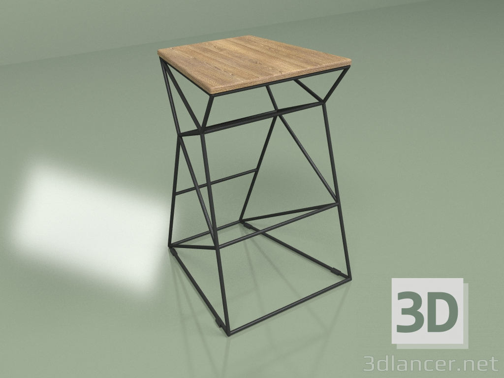 modèle 3D Tabouret de bar SUPPOR 650 (frêne rustique) - preview