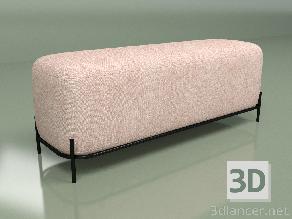 3d model Puff Pawai ancho 120 (rosa empolvado) - vista previa