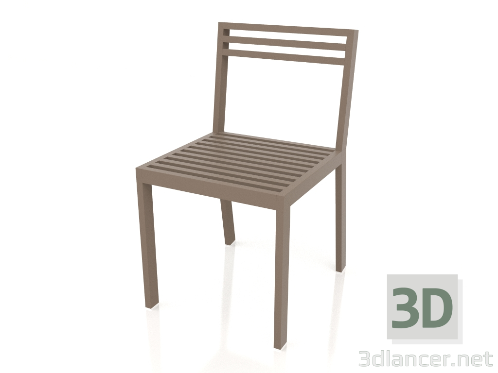 3d model Silla de comedor (Bronce) - vista previa