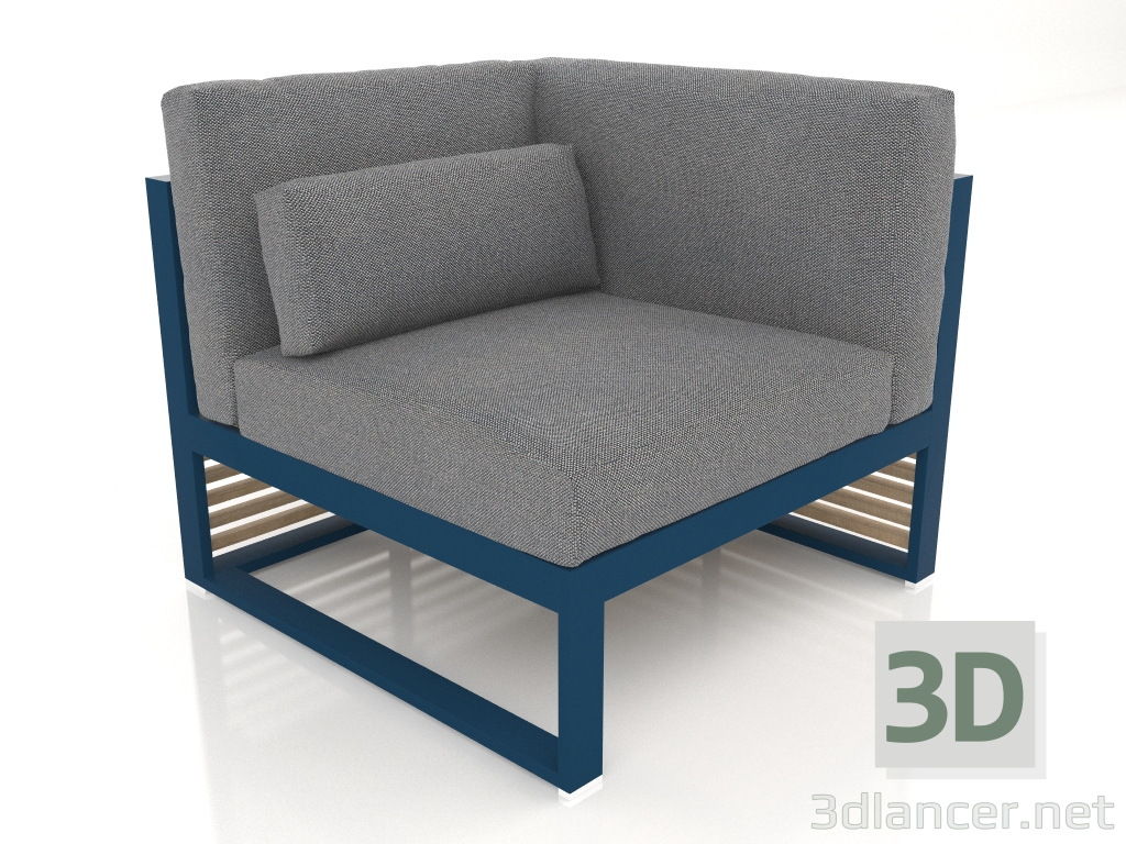 modello 3D Divano modulare, sezione 6 destra, schienale alto (Grigio blu) - anteprima