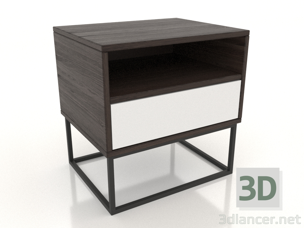 3d model Bedside table 500 mm (ash walnut) - preview