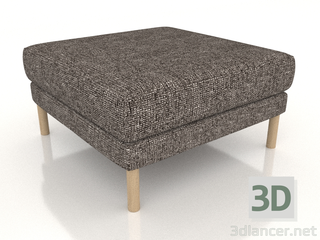 3d model Puf Fisht (patas de madera) - vista previa