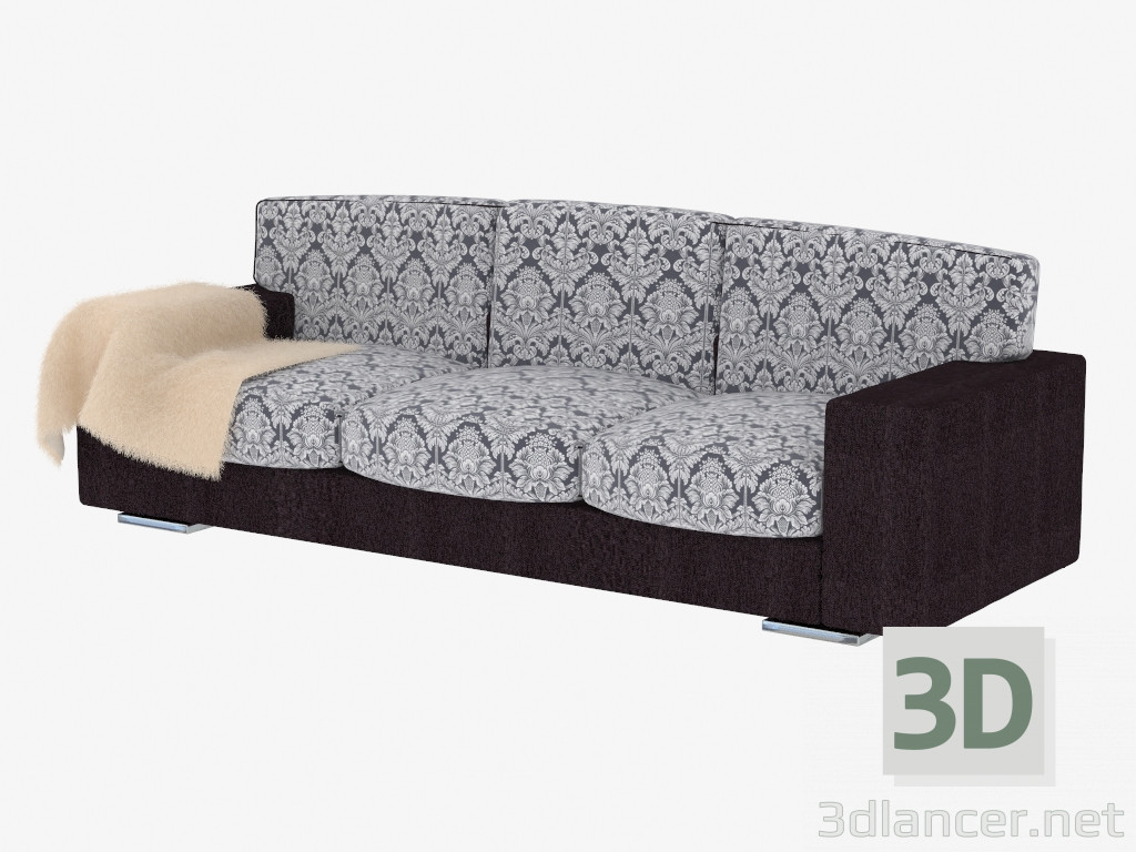 3d model Sofa modern three-seater - preview