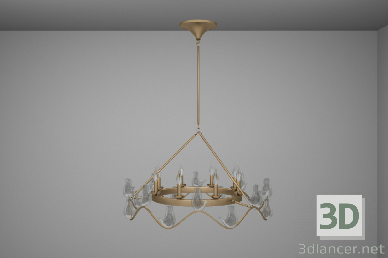 3D modeli Chandelie - önizleme