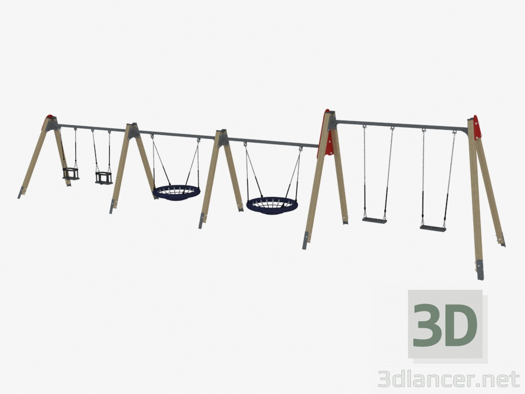 3D Modell Schaukelspielplatz (6328) - Vorschau