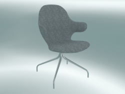 Swivel chair Catch (JH2, 58x58 N 90cm, Polished aluminum, Hallingdal - 130)