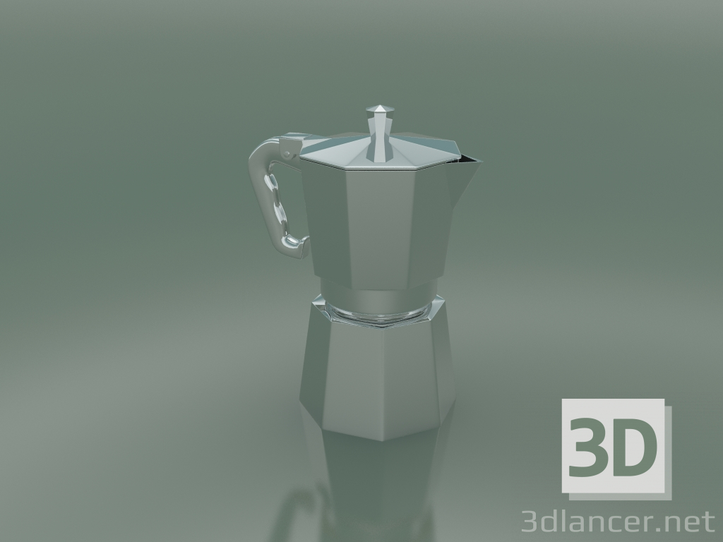 3d model Jarra Moka (Pequeña, Platino) - vista previa