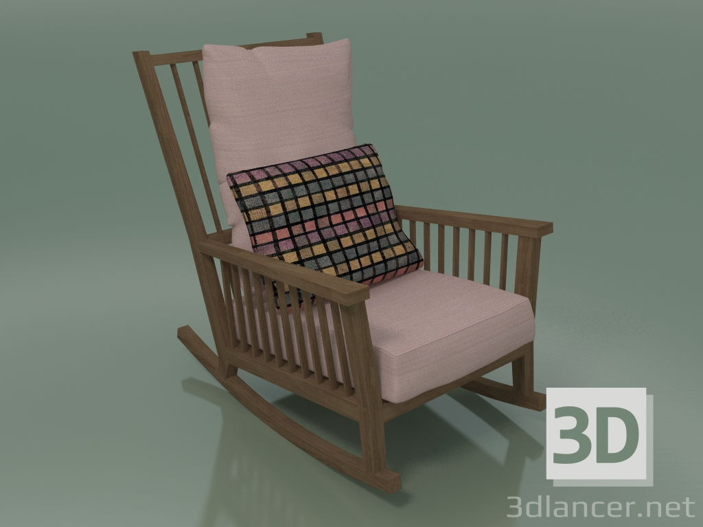 modèle 3D Fauteuil à bascule (09, naturel) - preview