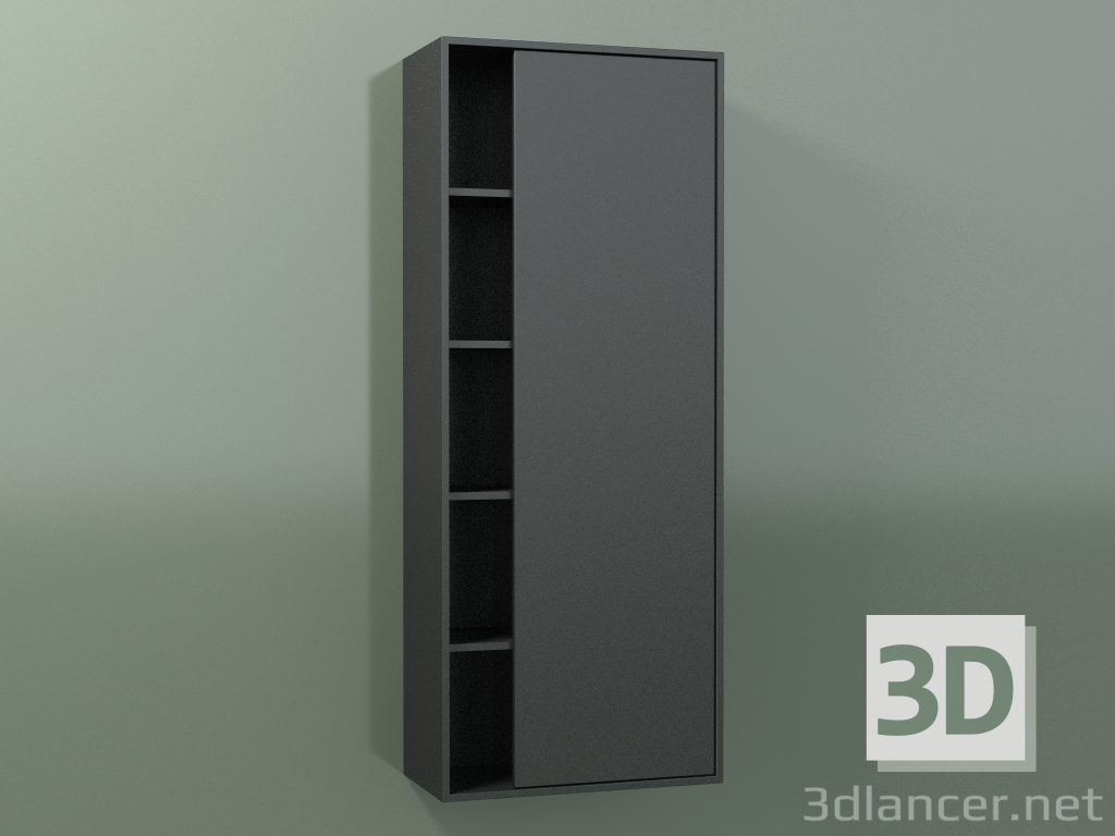 3d model Wall cabinet with 1 right door (8CUCDСD01, Deep Nocturne C38, L 48, P 24, H 120 cm) - preview