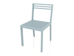 Chaise de salle à manger (bleu gris)