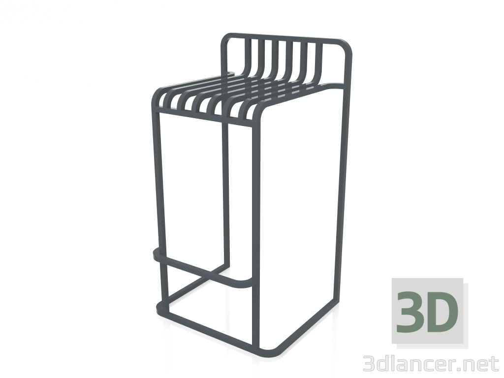 modèle 3D Tabouret haut (Anthracite) - preview