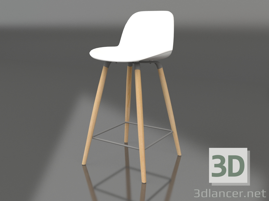 Modelo 3d Cadeira semi-bar Albert Kuip 65 cm (branca) - preview