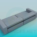 3d model Sofa with low back - preview