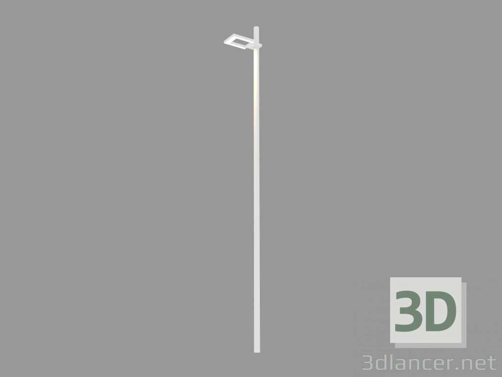 3d model Farola OUTLINE FLOOD (S3105W (1x) + accesorio S3046 + poste S2845 h4500mm) - vista previa