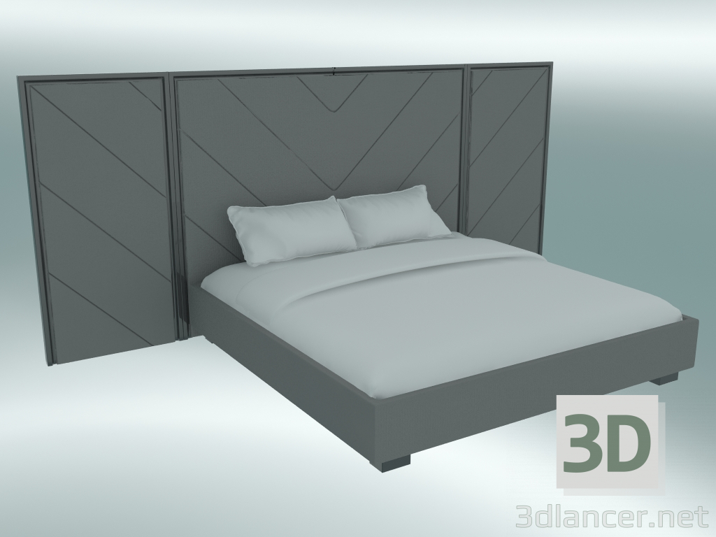 3d model Cama doble City Beaulieu - vista previa