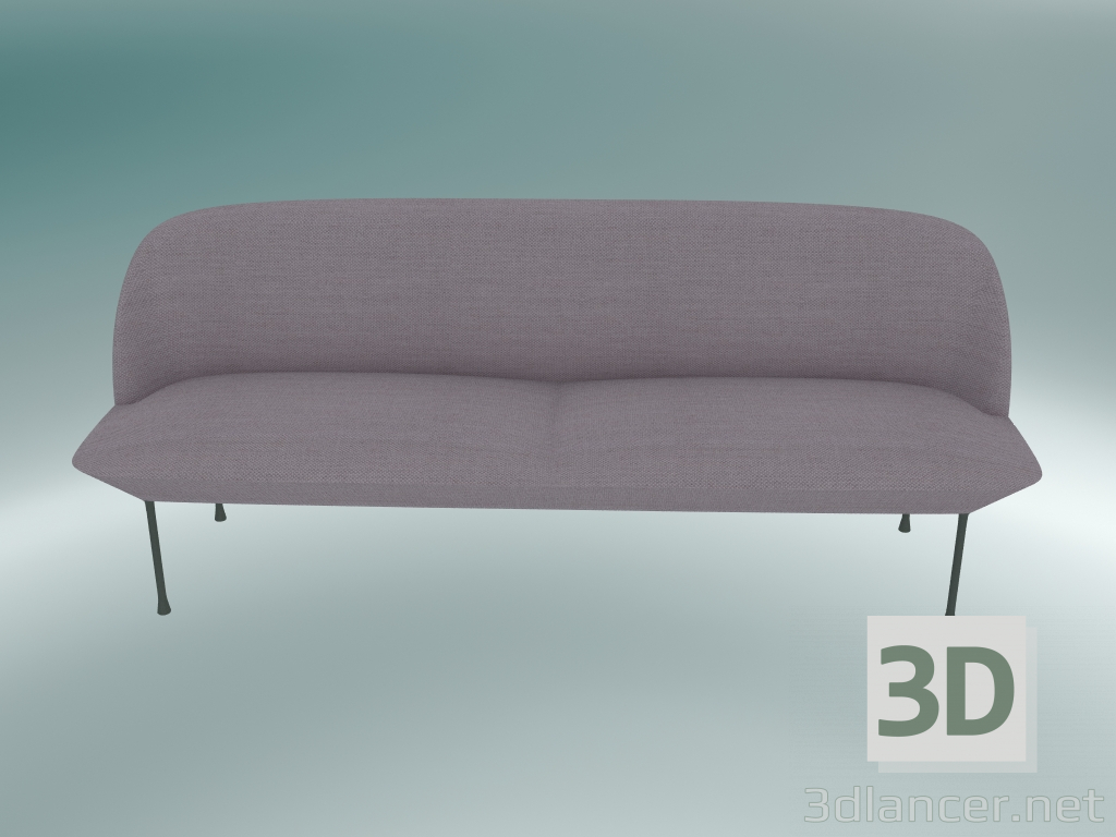 modello 3D Divano triplo Oslo (Fiord 551, Grigio chiaro) - anteprima