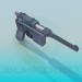 3D Modell Pistole Mauser C96 - Vorschau