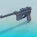 3D Modell Pistole Mauser C96 - Vorschau