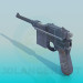 3D Modell Pistole Mauser C96 - Vorschau