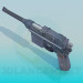 3D Modell Pistole Mauser C96 - Vorschau