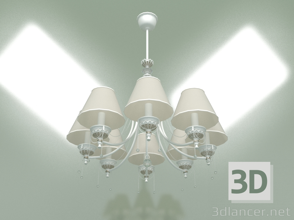 modello 3D Lampadario Lugano LUG-ZW-8 - anteprima