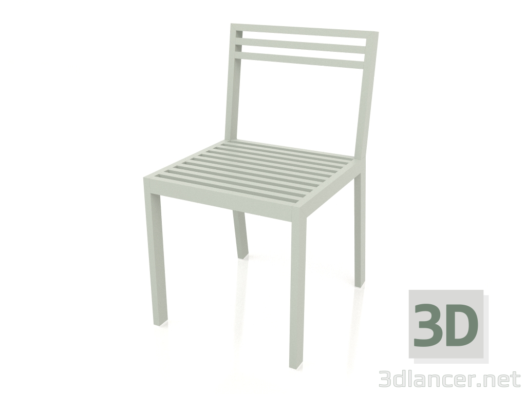 modèle 3D Chaise de salle à manger (Gris ciment) - preview